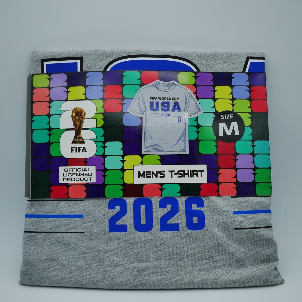 FIFA World Cup 2026 USA Mens T-Shirt Heather Grey Size M Outerstuff Official